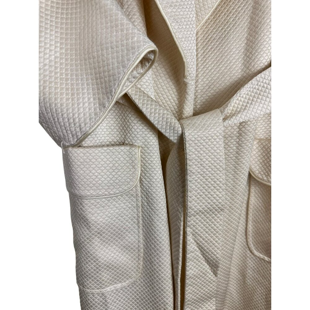 Lord & Taylor Silky Blend Long Robe Women's Size Small Beige Belted Nightgown - Picture 6 of 13